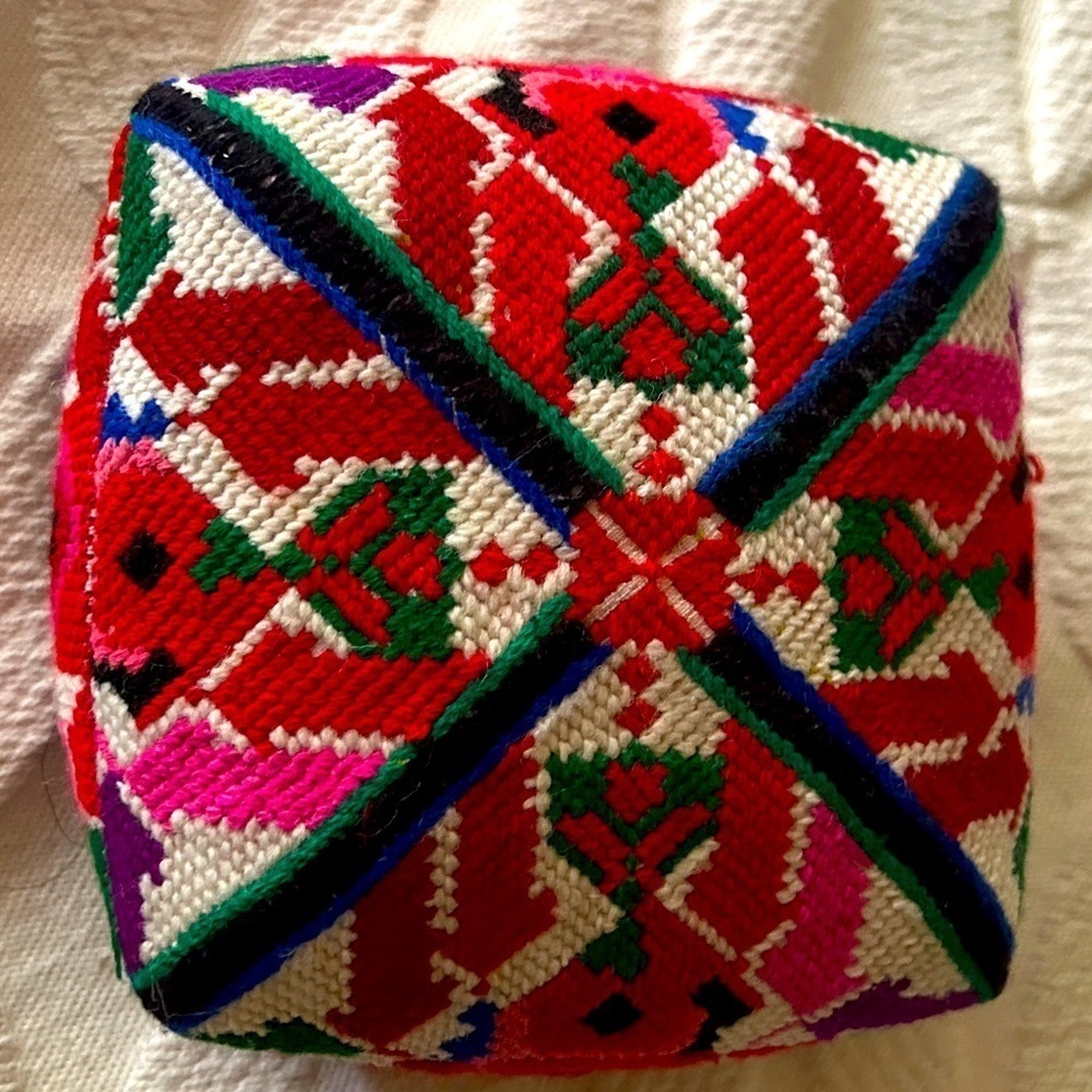 Uyghur child’s hat. China. Xingxiang. Beautiful handiwork. Colorful. - Picture 1 of 6